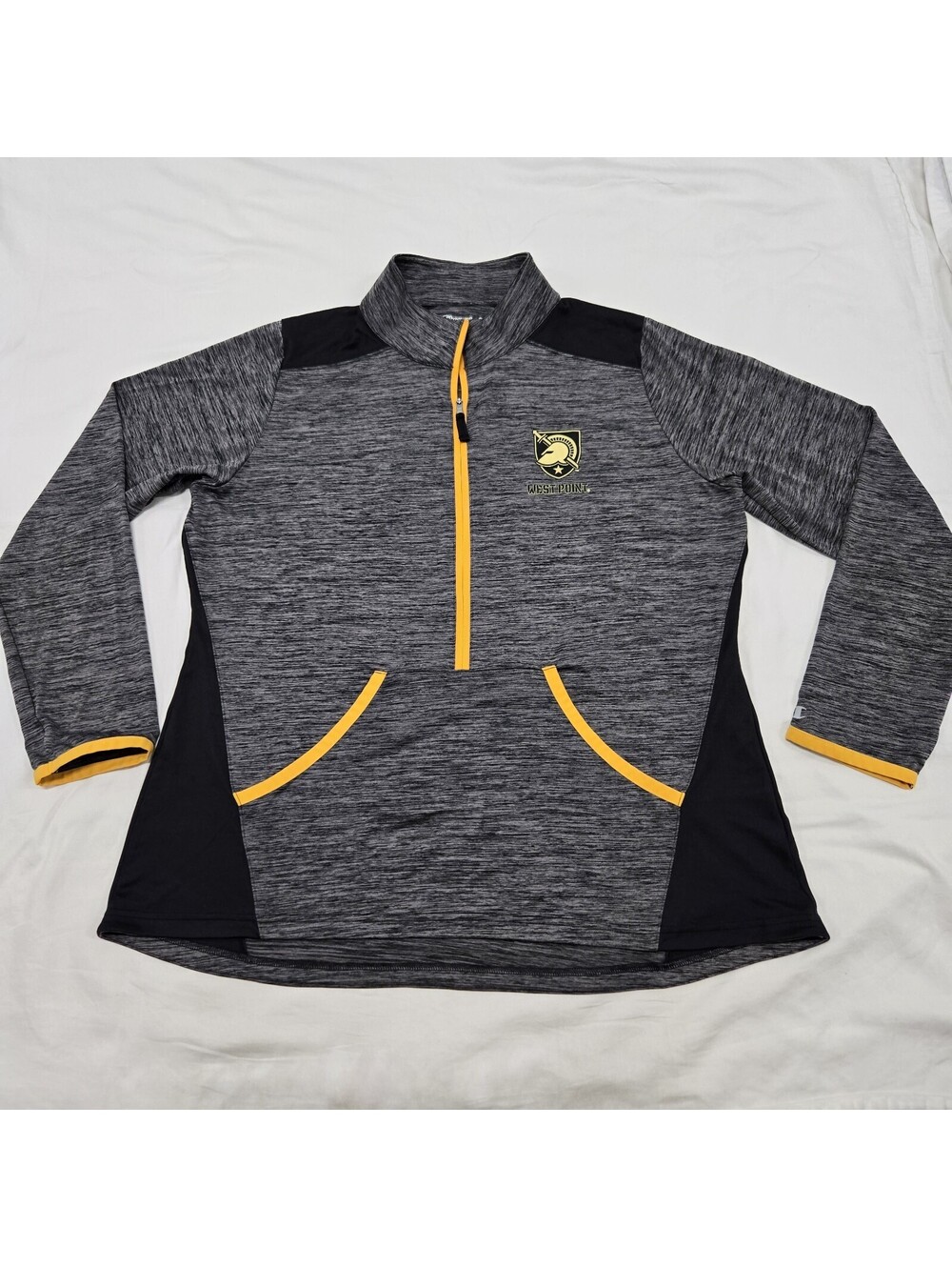 EUC Men's XXL Champion West Point Army Black Knights 1/2 Zip Active Top Orange